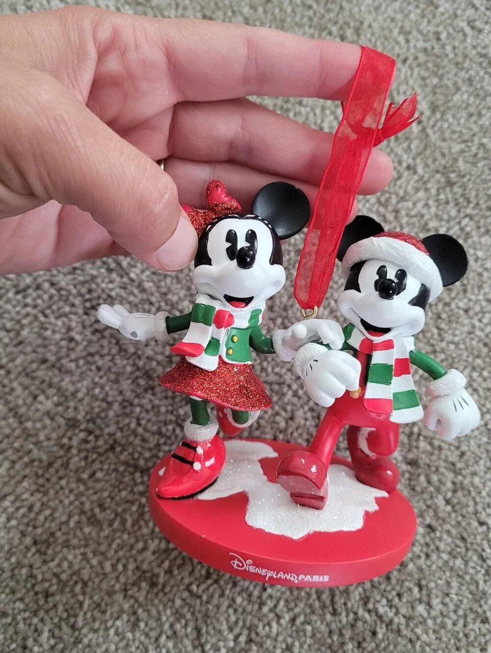 Disney Park Paris Mickey Mouse Christmas Tree Ornament